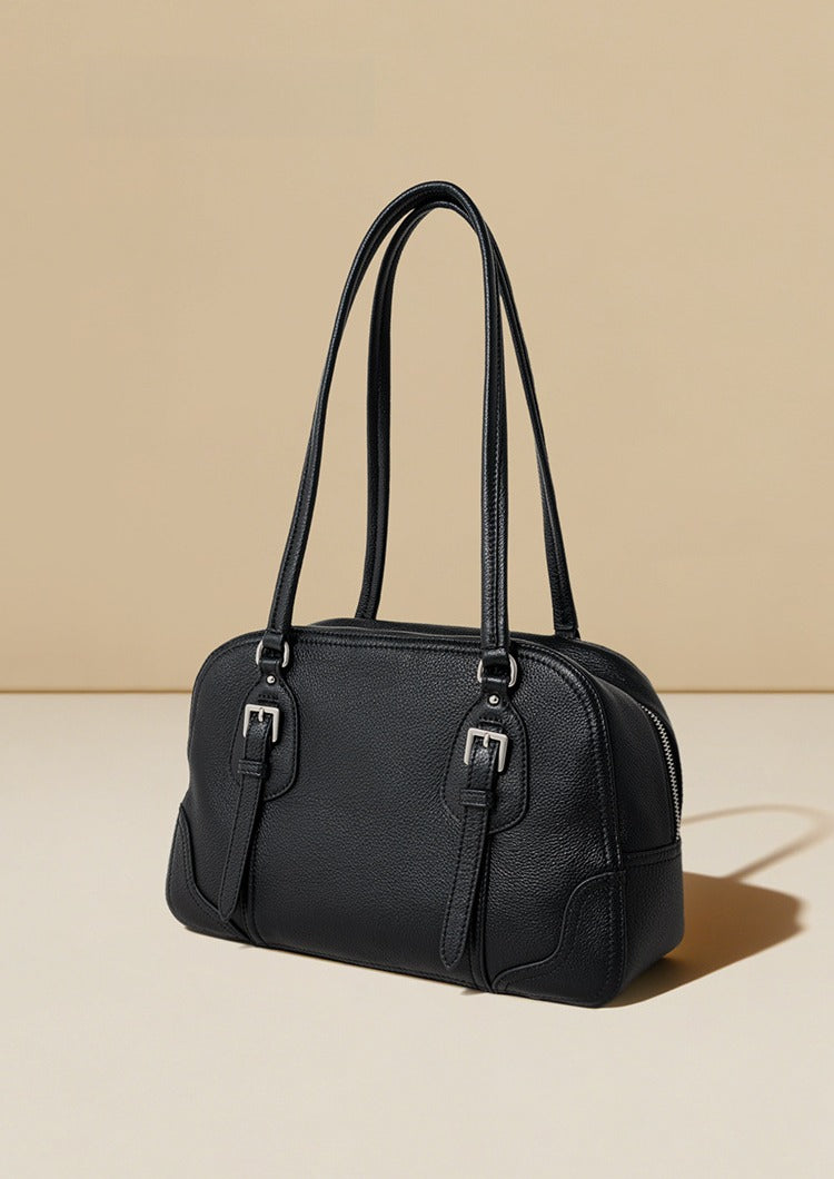 Genuine leather handbags Large Purses for women Fashion handbags  Small leather shoulder bag for everyday use Work bags for women Structured leather bag  No logo genuine leather shoulder bag