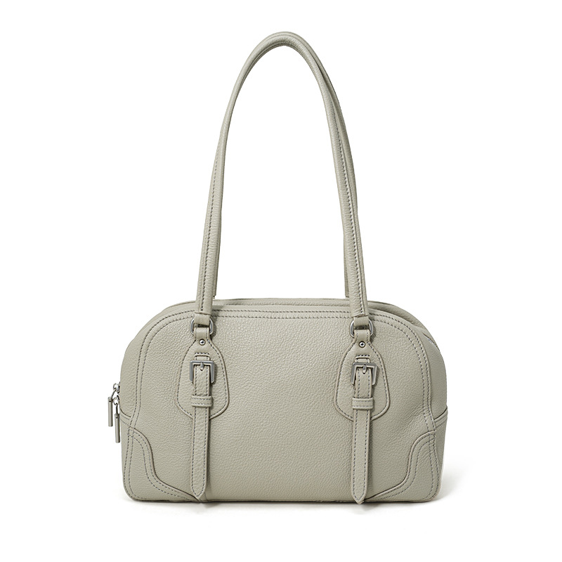 Genuine leather handbags Large Purses for women Fashion handbags  Small leather shoulder bag for everyday use Work bags for women Structured leather bag  No logo genuine leather shoulder bag