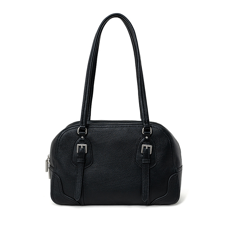 Genuine leather handbags Large Purses for women Fashion handbags  Small leather shoulder bag for everyday use Work bags for women Structured leather bag  No logo genuine leather shoulder bag