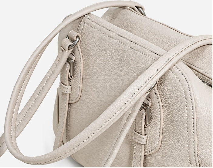 Genuine leather handbags Large Purses for women Fashion handbags  Small leather shoulder bag for everyday use Work bags for women Structured leather bag  No logo genuine leather shoulder bag