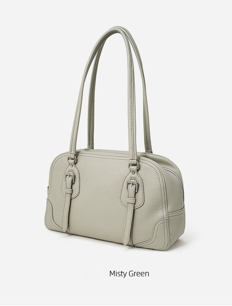 Genuine leather handbags Large Purses for women Fashion handbags  Small leather shoulder bag for everyday use Work bags for women Structured leather bag  No logo genuine leather shoulder bag