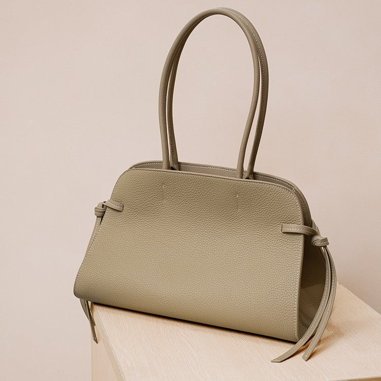 Top grain leather tote bag office Women’s bags Fashion handbags  Genuine leather handbags  shoulder bag for everyday use Minimalist leather purse no logo Structured leather bag