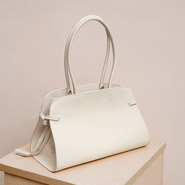 Top grain leather tote bag office Women’s bags Fashion handbags  Genuine leather handbags  shoulder bag for everyday use Minimalist leather purse no logo Structured leather bag