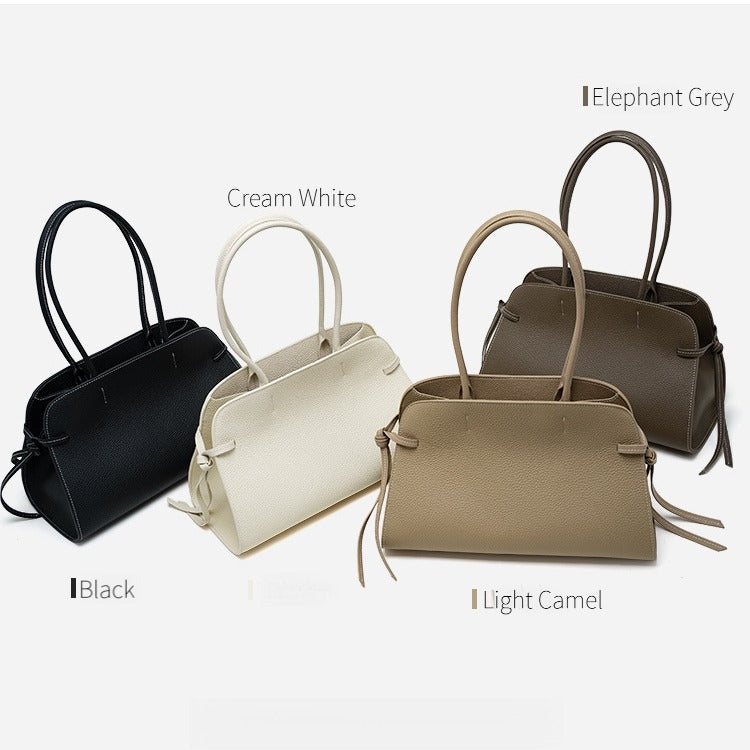 Top grain leather tote bag office Women’s bags Fashion handbags  Genuine leather handbags  shoulder bag for everyday use Minimalist leather purse no logo Structured leather bag