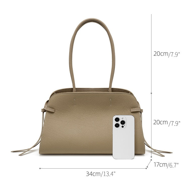 Top grain leather tote bag office Women’s bags Fashion handbags  Genuine leather handbags  shoulder bag for everyday use Minimalist leather purse no logo Structured leather bag