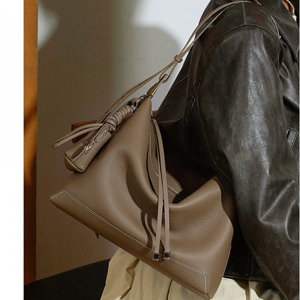 Leather  bag office Work bag for women Shoulder Hobo Bag Commuter Hobo Soft Leather Bag  No logo genuine leather shoulder bag