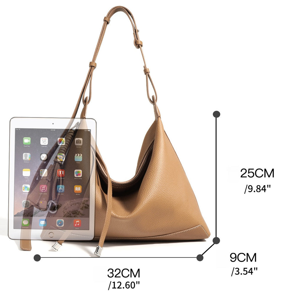 Leather  bag office Work bag for women Shoulder Hobo Bag Commuter Hobo Soft Leather Bag  No logo genuine leather shoulder bag